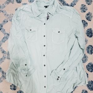 Mint long sleeved button down